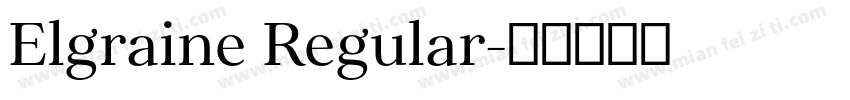 Elgraine Regular字体转换